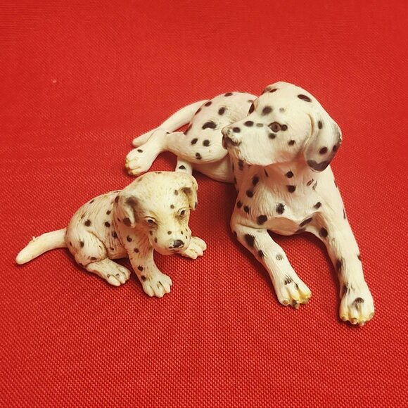 Schleich Dalmatian Dog Figurines Adult and Puppy 1997 - Picture 1 of 9